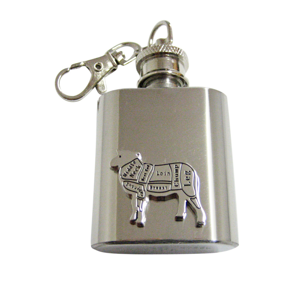 Lamb Butchers Cut 1oz Keychain Flask